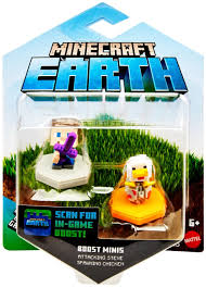 We have a look at the range of toys for minecraft earth and minecraft dungeons. Minecraft Earth Boost Minis Attacking Steve Spawning Chicken Figure 2 Pack Smart Nfc Chip Mattel Toys Toywiz