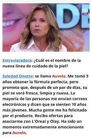A list of notable television presenters (british) or mcs (usa), (latin america), by country of production: Soledad Onetto G Ø¯Ø± ØªÙˆÛŒÛŒØªØ± Esto Es Absolutamente Falso La Entrevista Completa Jamas He Probado Estas Cremas