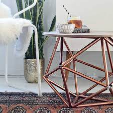 Next to a couch and a tv, something to set your drinks, magazine, phone, or whatever else you use while relaxing is perhaps the most important piece of living room furniture. Diy Himmeli Side Table From Copper Pipe By Brittanymakes