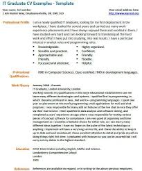 Not all cvs are the same and selecting the right cv for the job is essential. It Graduate Cv Examples Template Amend This Cv Sample As Suitable And Write Your Cv In Minutes Professional Pro Cv Examples Student Cv Examples Cv Template