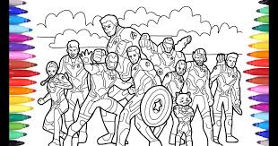 Marvel Avengers Endgame Coloring All Avengers Endgame New Avengers Endgame Coloring Page For Avengers Coloring Pages Superhero Coloring Pages Coloring Pages
