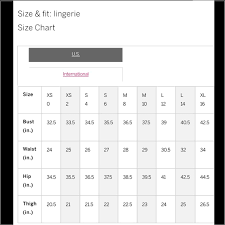 Victoria Secret Pajamas Size Chart