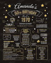 50th Birthday Poster Board Ideas 50th Birthday Party Decorations Printable Sign 50th Birthday Etsy In 2020 50th Birthday Gifts For Woman 50th Birthday Gifts For Men Birthday Poster