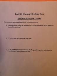 Radiocarbon dating in a sentence. Solved Eas 120 Chapter 8 Geologic Time Interpret And App Chegg Com