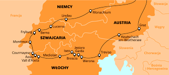 Po drodze do włoch piękne góry w austrii jeszcze brak słońca jest ranek. Austria Wlochy Szwajcaria I Niemcy Alpejska Podroz Biuro Podrozy Adria