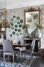But if you want to hang plates on the wall and you can't find vintage plates than you can make them yourself. Decorative Plates On The Wall Of The Dining Room Small Design Ideas