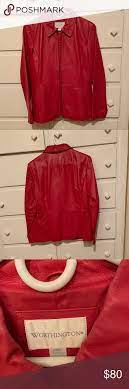 Worthington Red Leather Jacket Red Leather Jacket Leather Jacket Jackets