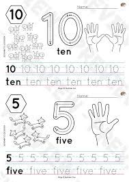 1 To 10 Tracing Worksheets Tracing Worksheets Kindergarten Learning Activities Kindergarten Learning