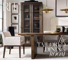 Browse furniture, lighting, bedding, rugs, drapery and décor for your garden or patio. Restoration Hardware The Tailored Dining Room Featuring The Morgan Chair Collection Milled