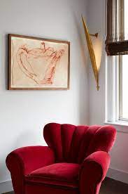 Local pickup available from zip code 10016. A Corner Of A Room With A Bright Red Armchair Under A Painting Arm Chairs Living Room Red Armchair Armchair Bedroom