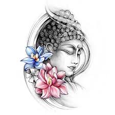 Budha With Colourful Lotus Flowers Tattoo Buddha Tattoo Design Buddha Tattoos Sleeve Tattoos