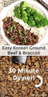 Easy Korean Ground Beef And Broccoli In 2020 Ground Beef Recipes Healthy Ground Beef And Broccoli Healthy Beef Recipes