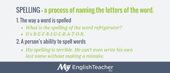 What Does Spelling Mean Myenglishteacher Eu Blog