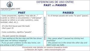 Diferencia Entre Past Y Passed Idioma Ingles Vocabulario En Ingles Lectura De Comprension