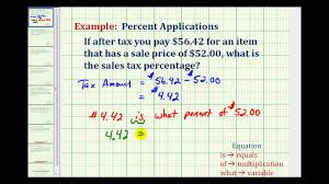 solving sales tax applications prealgebra