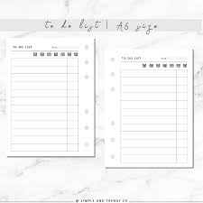 Printable To Do List Daily To Do List Pocket Size To Do Etsy Planner Inserts Printable To Do Lists Printable Planner Inserts
