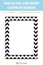 Free Printable Black And White Chevron Border Chevron Borders Printable Borders For Paper Printable Border