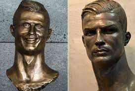 They actually replaced that statue with a new one because it freaked people out so much. Real Madrid Have Unveiled A New Bust Of Cristiano Ronaldo And This One Looks Just Like Him The Independent The Independent