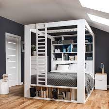 When choosing a bedroom set, you should consider: Vox 4you King 4 Poster Bed With Storage Shelves In White Vox Cuckooland