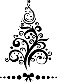 Gold christmas bauble, christmas decoration christmas ornament christmas tree, christmas decor, decor, branch png. Download Big Image Silhouette Christmas Tree Black And White Clipart Png Image With No Background Pngkey Com