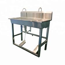 paddle operated hand wash sink foot