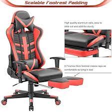 amazon com homall gaming chair ergonomic high back racing chair pu leather bucket seat computer swivel office chair racing chair leather chair leather bucket