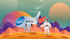 الكرتون الفضاء الخارجي رائد فضاء تكنولوجيا التوضيح Design Elements Outer Space Illustration