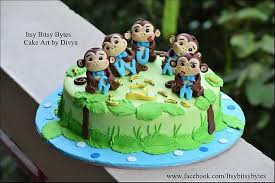 Celebrate your friends and relatives birthday in an awesome way. Five Little Monkeys Cake Cake By Divya Haldipur Cakesdecor