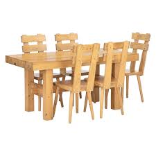 For rustic charm and stability, it. Vintage 1970s Swedish Pine Dining Table And Chairs For Sale At 1stdibs