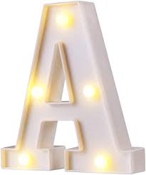 Alphabet of light ist ein modulares system von lichtkomponenten, welches das schreiben von zeichen und das erstellen gerader und gebogener linien ermöglicht. Buy Led Marquee Letter Lights 26 Alphabet Light Up Letters Sign Perfect For Night Light Wedding Birthday Party Home Bar Decoration Christmas Lamp White A Online In Taiwan B07vpmzmm5