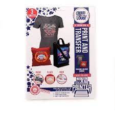 Styled Basics Print Transfer Paper Sheets For Dark Colored Cotton Fabric Use With Ink Jet Printer Includes 3 8 5 X 11 Sheets Walmart Com Transfer Sheets T Shirt Transfers