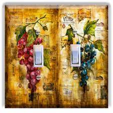 Light Switch Plate Cover Tuscan Kitchen Decor Purple Grape Vines Grapes Collage Sunflower Kitchen Decor Kitchen Decor Modern Kitchen Designs Photos