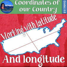 Coordinates Of The United States Latitude Longitude Practice Longitude Strong Vocabulary United States Geography