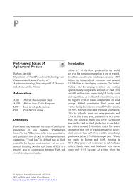 Pdf Post Harvest Losses Of Agricultural Produce