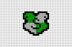 Hogwarts Slytherin House Crest Pixel Art Pixel Art Pixel Art Grid Harry Potter Perler Beads