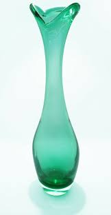 Lot 2 Vases Tulipes Vert Emeraude Vintage Scandinave 60s 70s Vintage Vases Retro Vases Vert Emeraude Tulipe