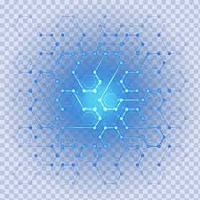 Poster Designer Digital Technology Digital Hexagon Light Effect Blue And Teal Illustrati Graphic Design Elements Geometric Background Transparent Background