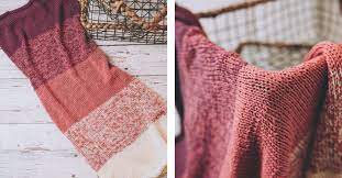 Whip up cute headband knitting patterns with just one ball of berroco coco! Ombre Knitted Baby Throw Free Knitting Pattern