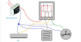 Since wiring connections and terminal markings are shown, this type. Thermostat Wiring Diagram With Air Conditioner Fan Heat Pump Etechnog