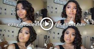 Overnight Heatless Curls For Short Hair Megan Santa Cruz How To Curl Short Hair Heatless Curls Heatless Curls Short Hair