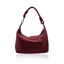 Bottega Veneta Red Leather Hobo Shoulder Bag Tote Opa Vintage
