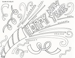 Free printable new years coloring pages 2021. New Years Coloring Pages Doodle Art Alley