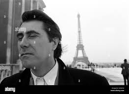 Pop star Bryan Ferry pictured in Paris where he is putting the finishing  touches to his new album. 26th April 1985 Stock Photo