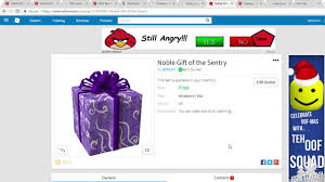 Resultado de imagem para noble gift of sentry roblox