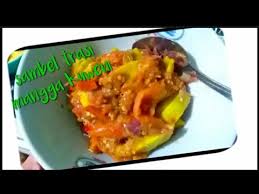 Sambal adalah istilah besar yang dalam kuliner indonesia merujuk pada saus pedas. Sambel Trasi Mangga Kuweni Sambel Kesukaan Ala Ala Fiska Mm A Billy Youtube