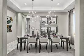 Statement Chandeliers Robert Model Home Dining Room Las Vegas Nevada Richmond America Dining Room Spaces Richmond American Homes Dining Room Inspiration