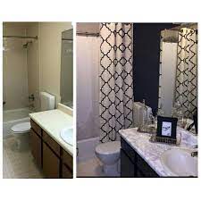 Check spelling or type a new query. Before After Cabinet Doors And Counter Top Are Contact Paper I Also Like The Extra Curtain Rod In Rental Decorating Apartment Makeover Small House Remodel