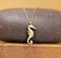 Sea Horse Necklace, Little Sea Horse, Gold Sea Horse Pendant ...