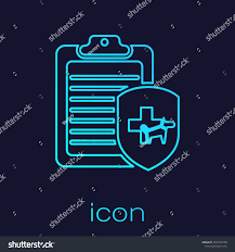 Turquoise Clipboard With Medical Clinical Record Pet Line Icon Isolated On Blue Background Health Insurance In 2020 Line Icon Health Insurance Humor Health Insurance