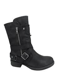 Jellypop Franco Mid Moto Boots Boots Black Moto Boots Womens Boots